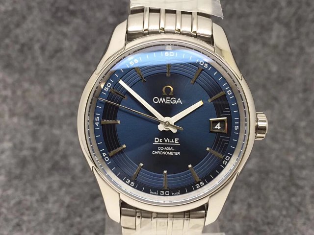VSF-Replica-Omega-De-Ville-Hour-Vision-Blue-with-Steel-Bracelet-5