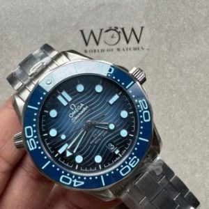 Replica Omega Seamaster 300 VSF 1:1 Best Edition Summer Blue Dial on SS Bracelet A8800
