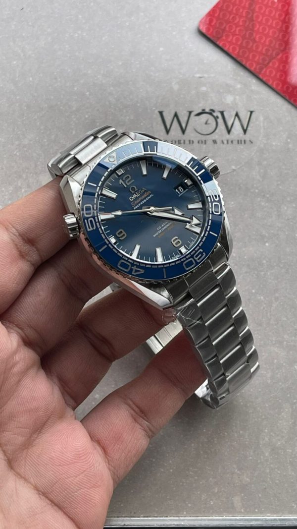 Replica Omega Planet Ocean 43.5mm SS VSF 1:1 Best Edition  blue ceramic Bezel blue Dial on SS Strap A8900 - Image 3