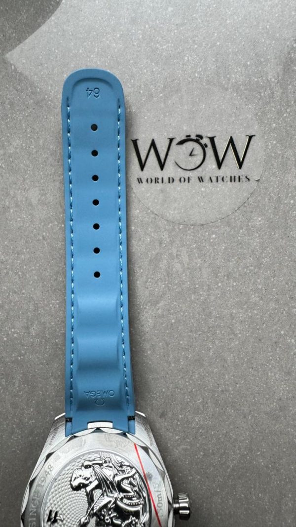Replica Omega Aqua Terra 41mm VSF 1:1 Best Edition Summer Blue Dial on Blue Rubber Strap A8900 - Image 12