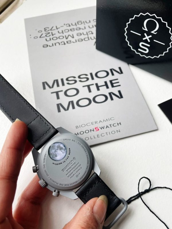 Replica Omega MoonSwatch “mission to moon” Swiss quartz movement AAA Bioceramic bezel - Image 14
