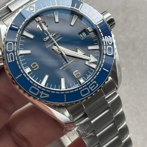 Replica Omega Planet Ocean 43.5mm SS VSF 1:1 Best Edition  blue ceramic Bezel blue Dial on SS Strap A8900