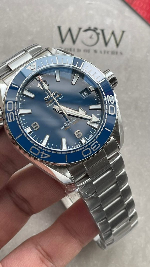 Replica Omega Planet Ocean 43.5mm SS VSF 1:1 Best Edition  blue ceramic Bezel blue Dial on SS Strap A8900