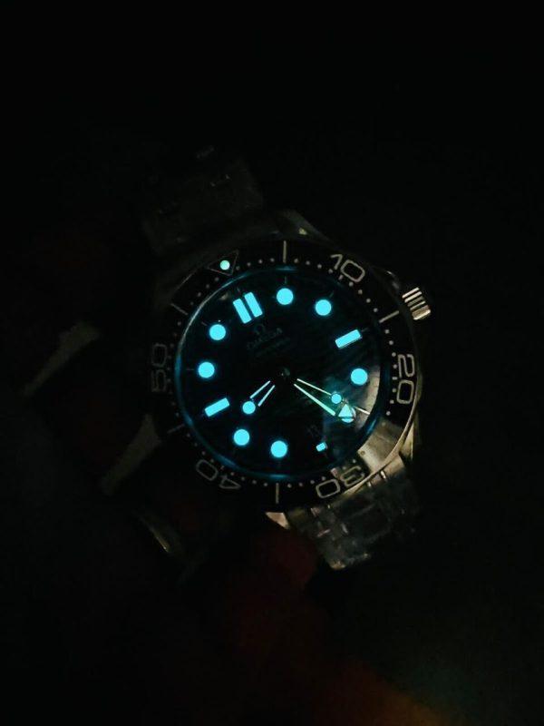 Replica Omega Seamaster Diver 300M SS/Green Ceramic Bezel ORF 1:1 Best Edition Green Dial on SS Bracelet A8800 - Image 9