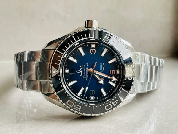 Replica Omega Seamaster 6000M Ultra Deep SS SBF VF 1:1 Best Edition Deep Blue Dial on SS Bracelet A8912 SCG - Image 7