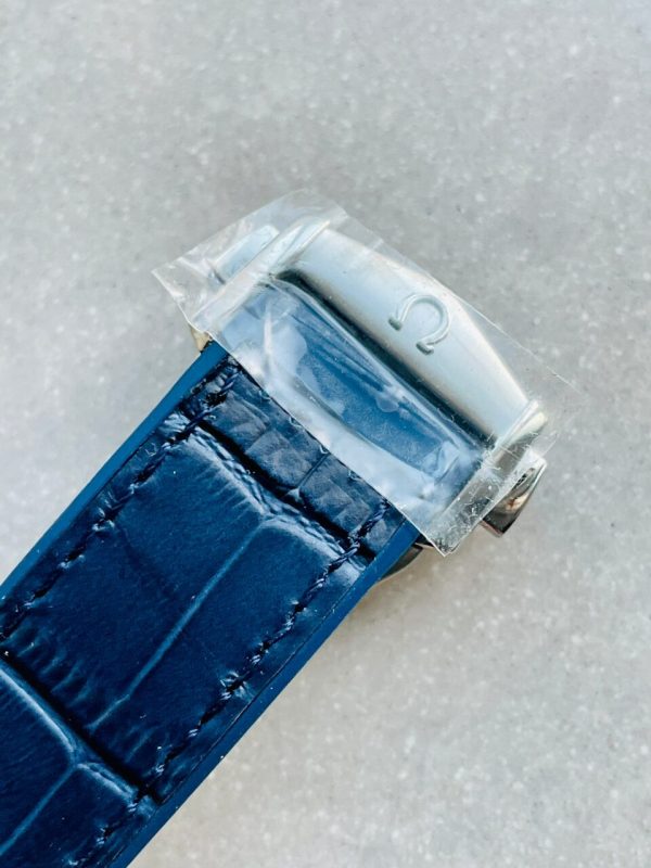 Replica Omega Constellation Blue Ceramic SS 8F 1:1 Best Edition Blue Dial on Blue Gummy Strap A8900 - Image 12