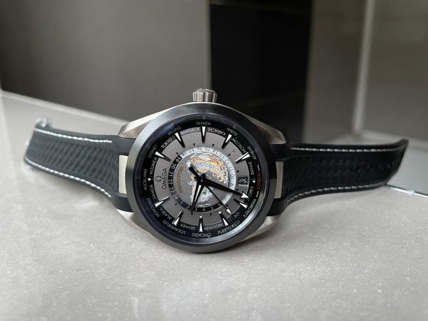 Replica Replica Omega Seamaster Aqua Terra GMT Titanium Worldtimer 43mm Ti Black Dial on Rubber Strap VSF A8938 - Image 7