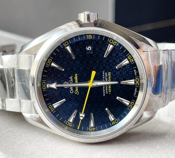 Replica Omega Aqua Terra 15007 Gauss “Spectre” VSF 1:1 Best Edition Blue Textured Dial on SS Bracelet A8507 V2 - Image 6