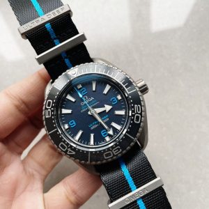 Replica Omega Seamaster 6000M Ultra Deep SS SBF 1:1 Best Edition Black Dial on Black Nylon Strap A8912 Super Clone