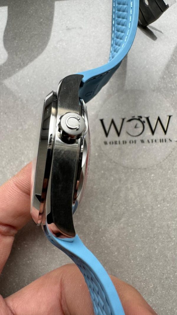 Replica Omega Aqua Terra 41mm VSF 1:1 Best Edition Summer Blue Dial on Blue Rubber Strap A8900 - Image 7