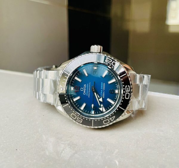 Replica Omega Seamaster 6000M Ultra Deep SS SBF VF 1:1 Best Edition Deep Blue Dial on SS Bracelet A8912 SCG - Image 8