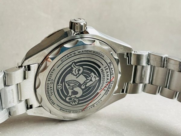 Replica Omega Seamaster 6000M Ultra Deep SS SBF VF 1:1 Best Edition Deep Blue Dial on SS Bracelet A8912 SCG - Image 14