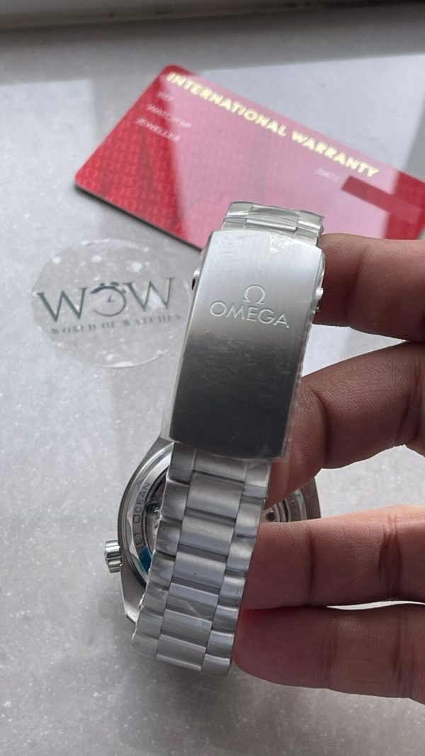 Replica Omega Planet Ocean 43.5mm SS VSF 1:1 Best Edition  blue ceramic Bezel blue Dial on SS Strap A8900 - Image 9