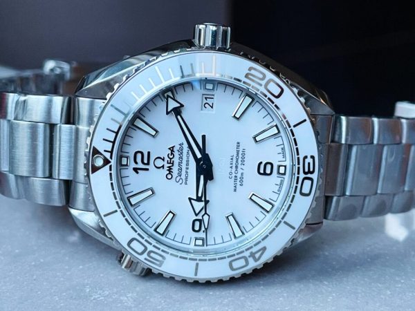 Replica Omega Planet Ocean Sea master 39.5mm White Real Ceramic VSF 1:1 Best Edition on SS strap A8906 - Image 7