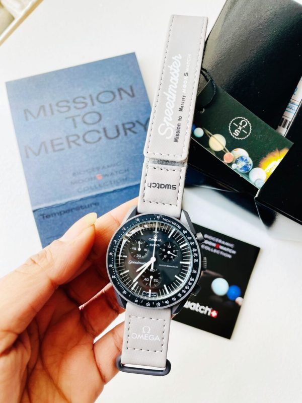 Replica Omega MoonSwatch "mission to mercury" Swiss quartz movement AAA Bioceramic bezel - Image 5