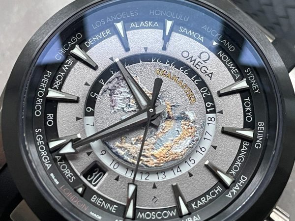 Replica Replica Omega Seamaster Aqua Terra GMT Titanium Worldtimer 43mm Ti Black Dial on Rubber Strap VSF A8938 - Image 14