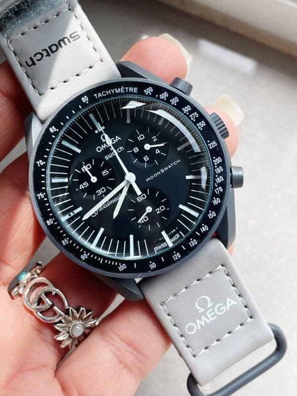 Replica Omega MoonSwatch "mission to mercury" Swiss quartz movement AAA Bioceramic bezel