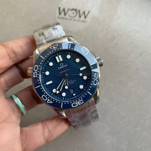 Replica Omega Seamaster Diver 300M VSF 1:1 Best Edition Blue Ceramic Blue Dial on SS Bracelet A8800 V2