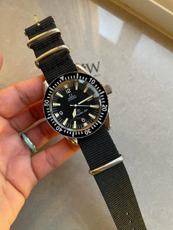 Replica Omega Vintage Seamaster 300 Military Date Automatic Mens Watch - Image 3
