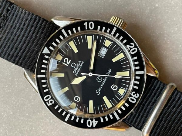 Replica Omega Vintage Seamaster 300 Military Date Automatic Mens Watch - Image 8