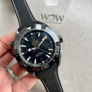 Replica Omega Seamaster Planet Ocean 600M Deep Black In Red GMT 215.92.46.22.01.001 VSF PVD Black Dial Swiss 8906
