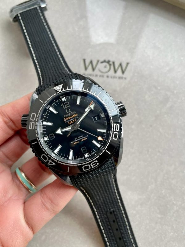 Replica Omega Seamaster Planet Ocean 600M Deep Black In Red GMT 215.92.46.22.01.001 VSF PVD Black Dial Swiss 8906