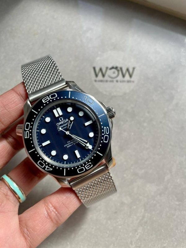 Replica Omega SEAMASTER 300M 42MM JAMES BOND 60TH ANNIVERSARY VSF BEST EDITION ON MESH BRACELET A8806