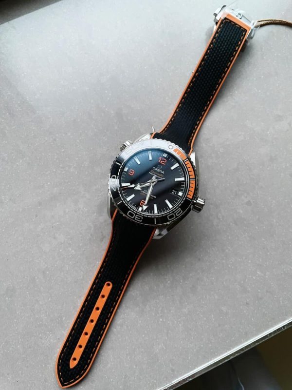 Replica Omega Planet Ocean 43.5mm SS VSF 1:1 Best Edition Black/Orange Bezel Black Dial on Black Nylon Strap A8900 - Image 3