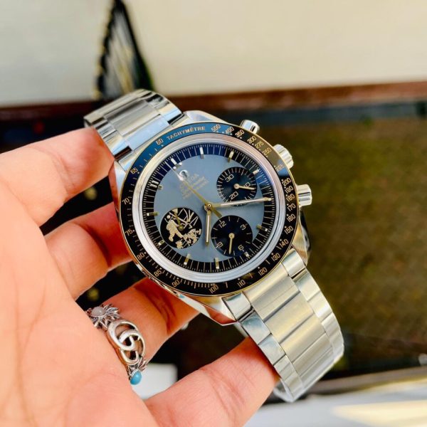 Replica Omega Speedmaster 50th Anniversary of APOLLO 11 The Moon Landing OMF Best Edition on SS Bracelet Manual Winding Chrono Movement