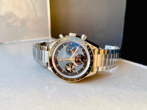 Replica Omega Speedmaster 50th Anniversary of APOLLO 11 The Moon Landing OMF Best Edition on SS Bracelet Manual Winding Chrono Movement - Image 7