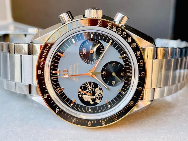 Replica Omega Speedmaster 50th Anniversary of APOLLO 11 The Moon Landing OMF Best Edition on SS Bracelet Manual Winding Chrono Movement - Image 4