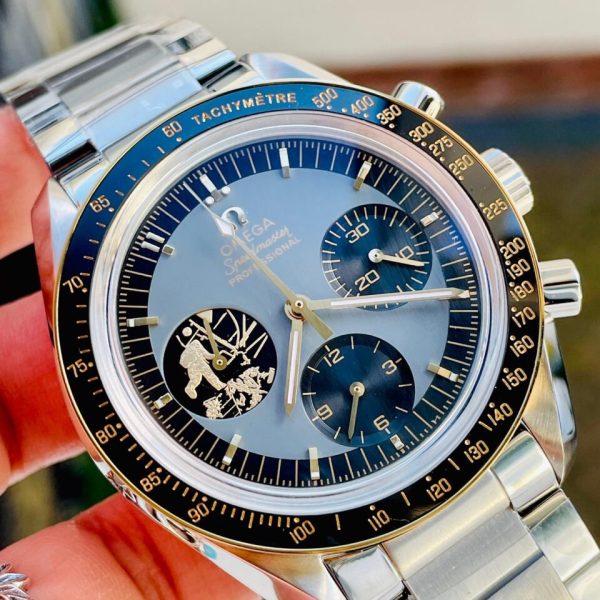 Replica Omega Speedmaster 50th Anniversary of APOLLO 11 The Moon Landing OMF Best Edition on SS Bracelet Manual Winding Chrono Movement - Image 3