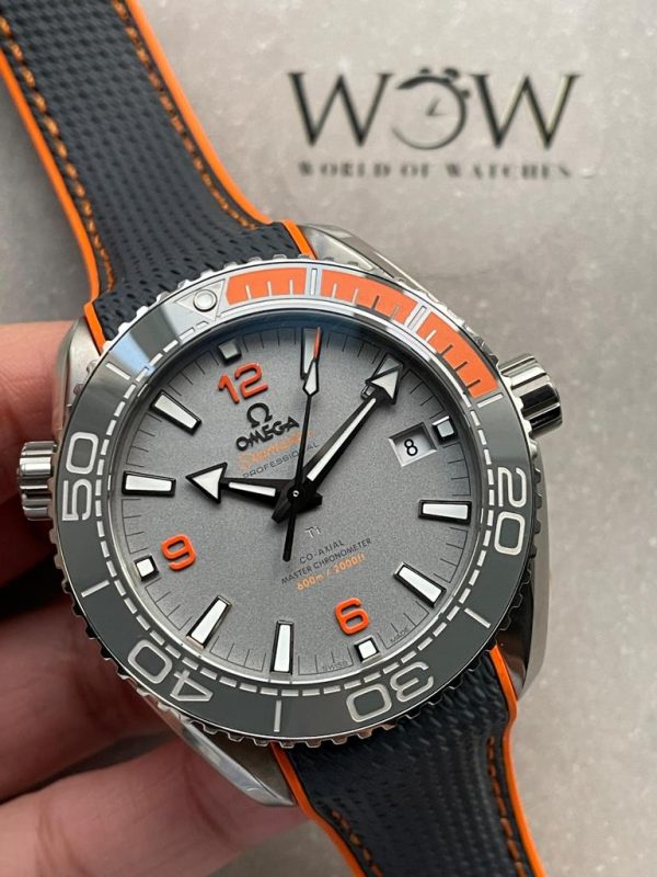 Replica Omega Seamaster Planet Ocean 600m Master Chronometer TI Grey Dial on Rubber Strap VSF A8900 - Image 3