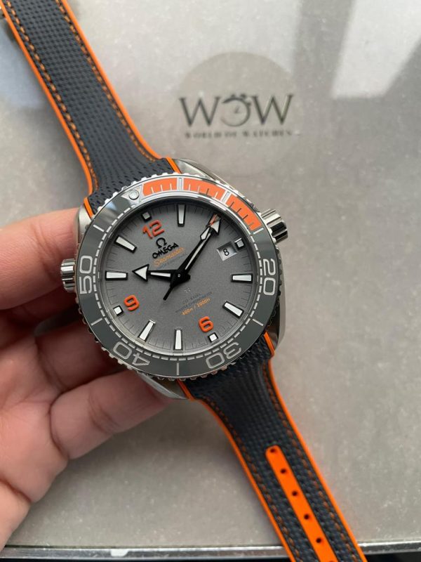 Replica Omega Seamaster Planet Ocean 600m Master Chronometer TI Grey Dial on Rubber Strap VSF A8900