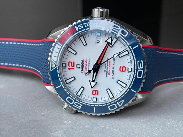 Replica Omega Seamaster Planet Ocean 600M 36TH America’s Cup Auckland 2021 43.5mm VSF SS White Dial Swiss 8900 - Image 10