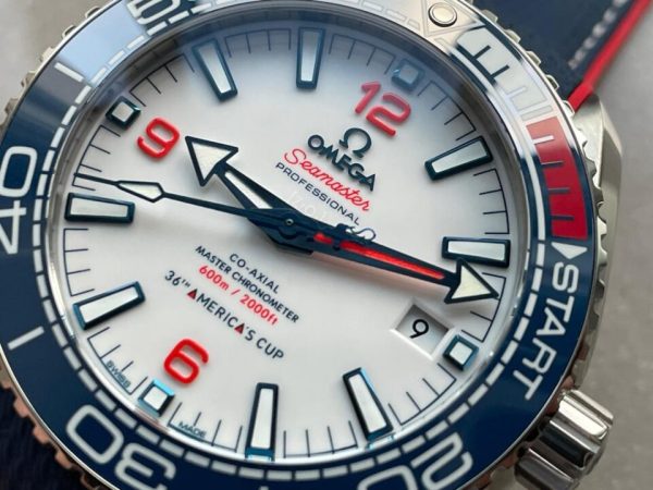 Replica Omega Seamaster Planet Ocean 600M 36TH America’s Cup Auckland 2021 43.5mm VSF SS White Dial Swiss 8900 - Image 7