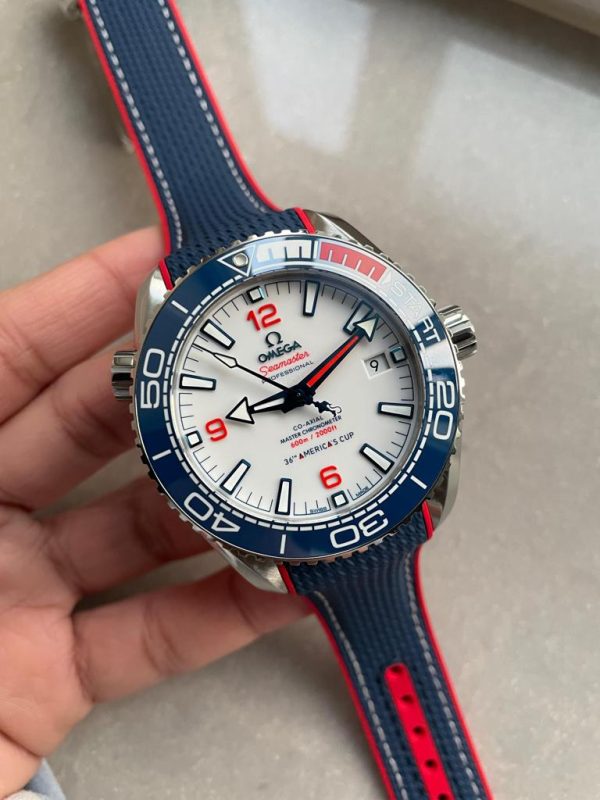 Replica Omega Seamaster Planet Ocean 600M 36TH America’s Cup Auckland 2021 43.5mm VSF SS White Dial Swiss 8900 - Image 4