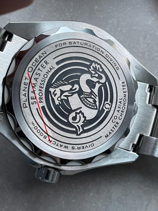 Replica Omega Seamaster 6000M Ultra Deep SS VSF 1:1 Best Edition Deep Blue Dial on SS Bracelet A8912 - Image 9