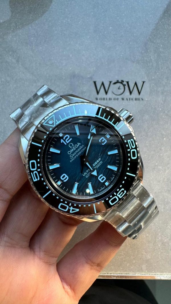 Replica Omega Seamaster ULTRA DEEP 6000M SS VSF 1:1 Best Edition Summer Blue Dial on SS Bracelet A8912