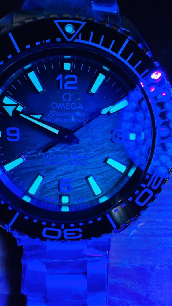 Replica Omega Seamaster ULTRA DEEP 6000M SS VSF 1:1 Best Edition Summer Blue Dial on SS Bracelet A8912 - Image 9