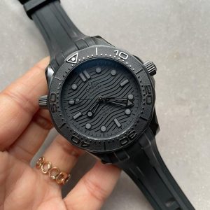 VSF Replica Omega Seamaster Diver Ghost 300m CER Black Dial Black Dots on Rubber Strap Asia 8806