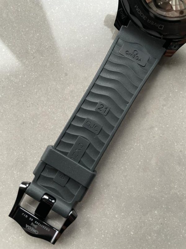 VSF Replica Omega Seamaster Diver Ghost 300m CER Black Dial Black Dots on Rubber Strap Asia 8806 - Image 7
