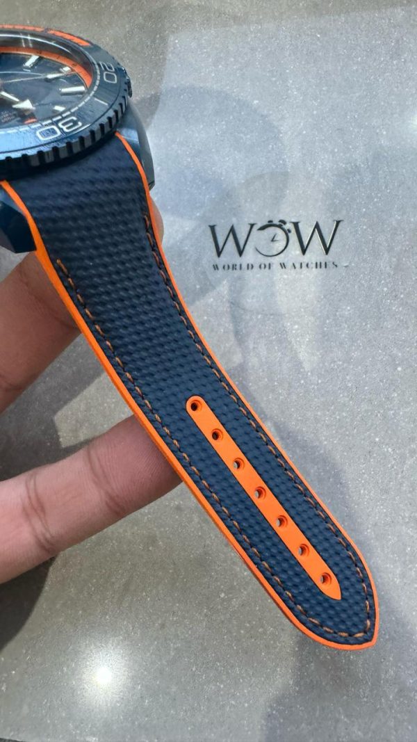 Replica Omega Planet Ocean 45.5mm Big Blue Real Ceramic VSF 1:1 Best Edition on Blue Rubber Strap A8906 - Image 13