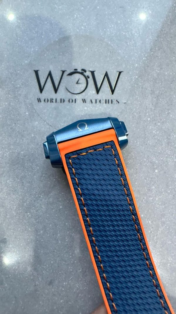 Replica Omega Planet Ocean 45.5mm Big Blue Real Ceramic VSF 1:1 Best Edition on Blue Rubber Strap A8906 - Image 14