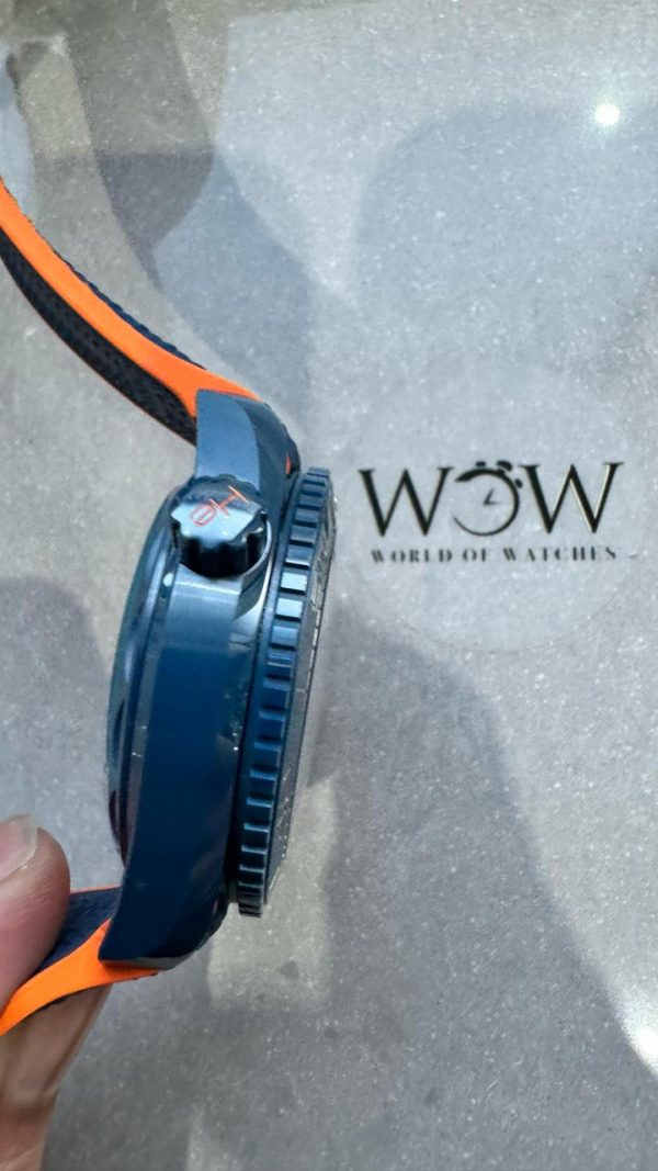 Replica Omega Planet Ocean 45.5mm Big Blue Real Ceramic VSF 1:1 Best Edition on Blue Rubber Strap A8906 - Image 9