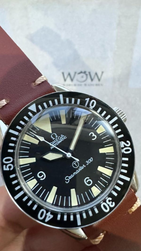 Replica Omega Vintage Seamaster 300 Military Date Automatic Mens Watch - Image 3
