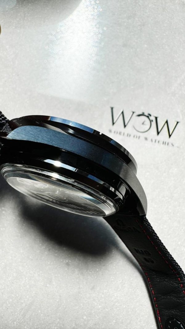 Replica Omega Speedmaster “Dark Side of The Moon” Real Ceramic OMF 1:1 Best Edition Black Black on Nylon Strap A9300 V2 - Image 6