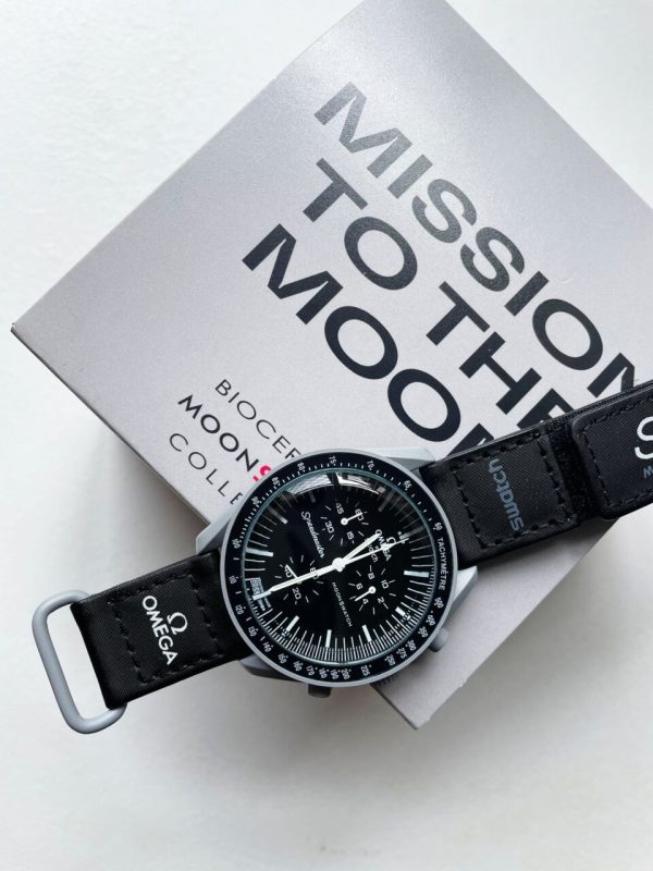 Replica Omega MoonSwatch “mission to moon” Swiss quartz movement AAA Bioceramic bezel - Image 4