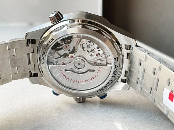 Replica Omega Seamaster 300M Chrono SS OMF 1:1 Best Edition Grey Dial on SS Bracelet A9900 - Image 12