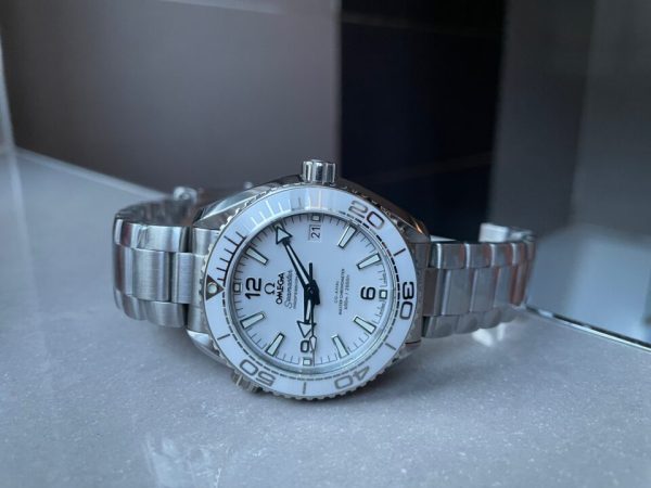 Replica Omega Planet Ocean Sea master 39.5mm White Real Ceramic VSF 1:1 Best Edition on SS strap A8906 - Image 9